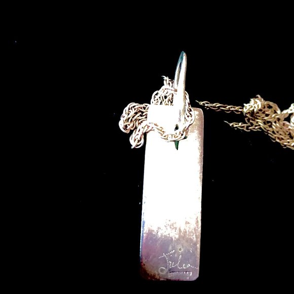 Vintage Silver and Amethyst "Street Fair" Pendant and Chain Signed by Artist - Picture 3 of 3